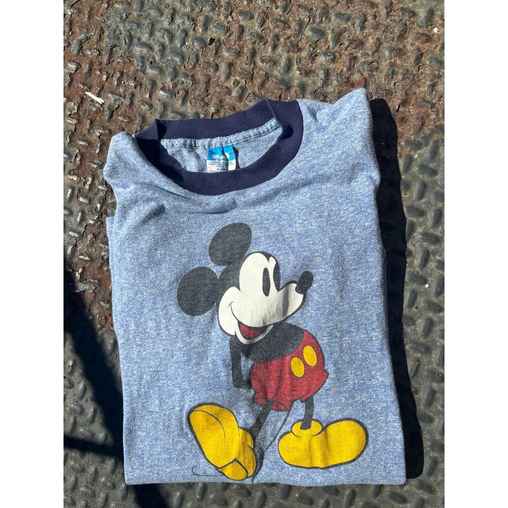 Vintage 1980s Official Walt Disney Mickey Mouse Ringer Tee